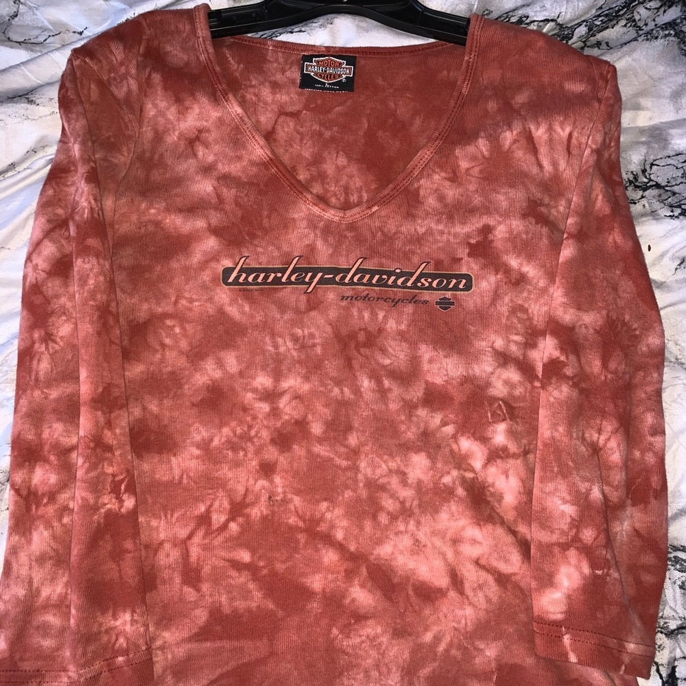 harley davidson logo 3/4 sleeve